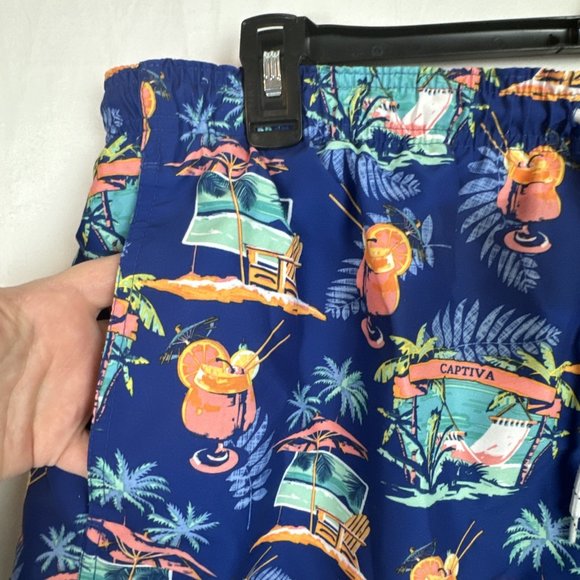 Boca Classics Men's XL Swim Trunks hawaiian tropical beach vacation travel luau - Picture 8 of 16